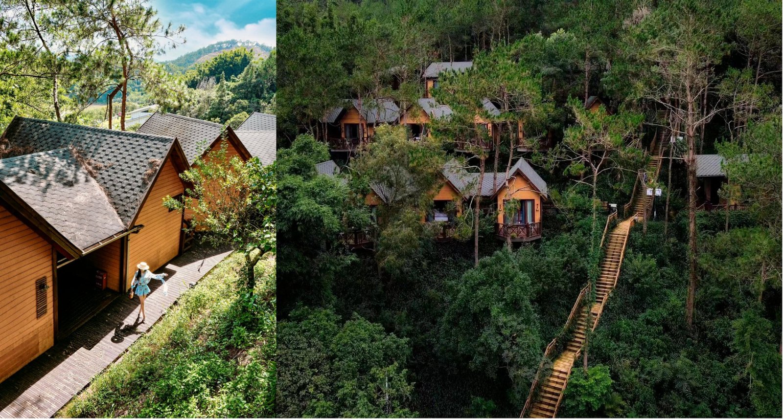 Xinyi Sanhuali Resort — timber villa cabins
